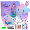 Cherry Tale Mermaid Gifts For Girls Age 4 5 6 7 8 9 10, Girls Mermaid Birthday Gifts Set With Light Up Star Pillow Diary Plush D