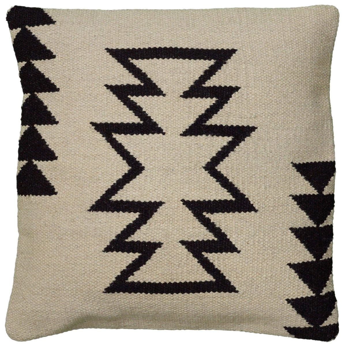 Rizzy Home | T05815 | Down Fill Decorative Pillow | 18&quot;x18&quot; Black/White/Neutral