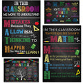 4 Pcs Math Posters 11'X17', Math Classroom Supplies For Teachers, Math Classroom Decorations For Elementary, Middle School, Hi