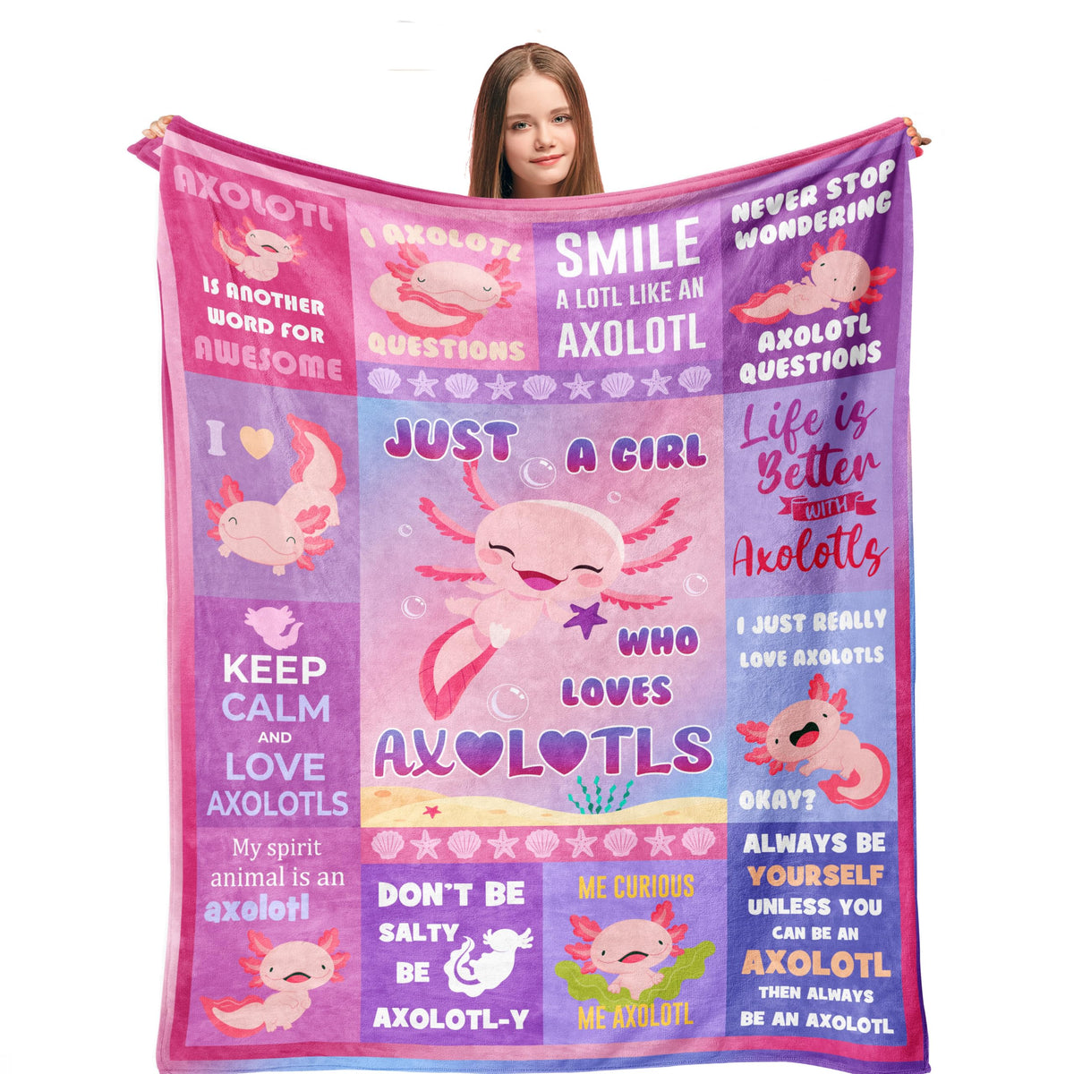 Linxher Axolotl Gifts, Axolotl Blanket, Axolotl Stuff, Axolotl Birthday Gifts, Axolotl Bedding, Axolotl Gifts For Girls, Gifts F