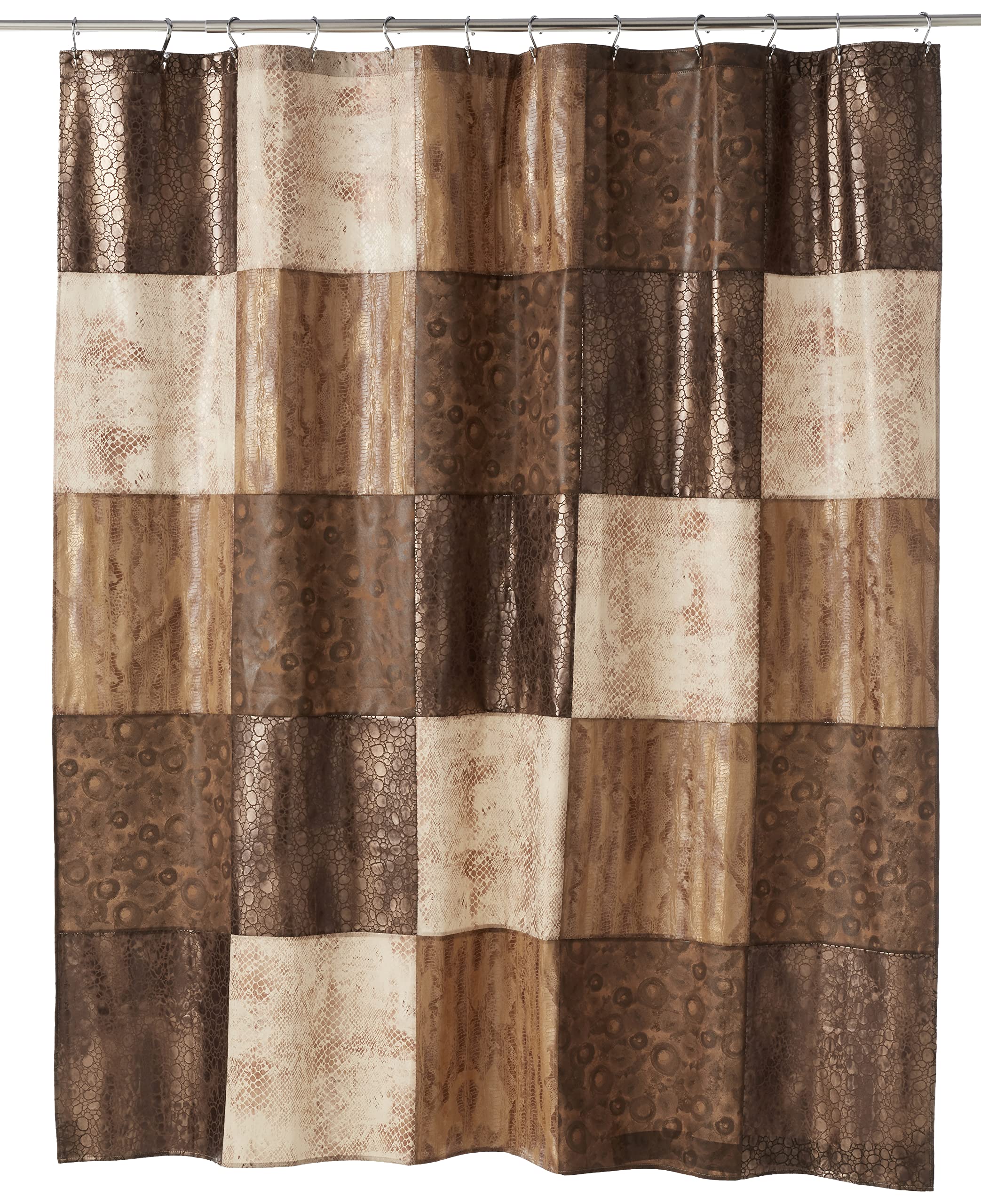 Popular Bath Zambia Collection, Shower Curtain, Chocolate 72.00' X 70.00'