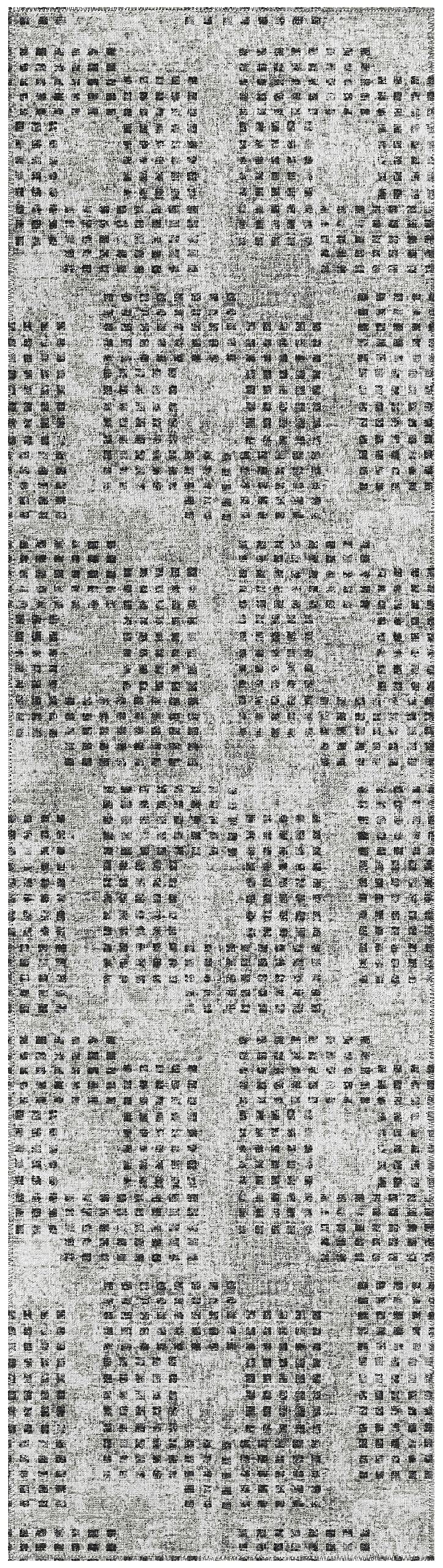 Addison Rugs Eleanor Aer31 Gray 2'3&quot; X 7'6&quot; Indoor Outdoor Hallway Runner Rug, Easy Clean, Machine Washable, Non Shedding, Kitchen Area Carpet For Bathroom, Patio, Laundry And Bedroom Rug