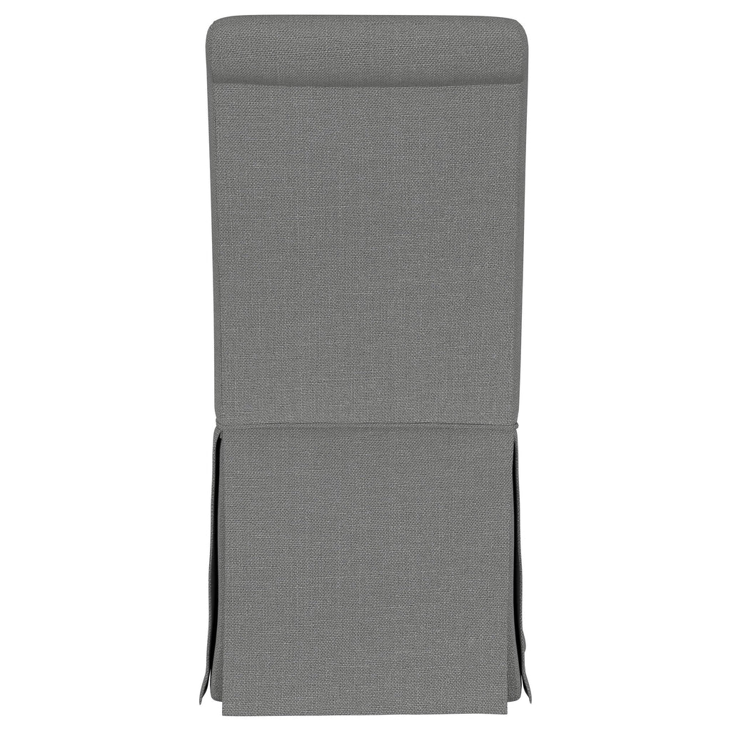 Coaster Home Furnishings Shawna Upholstered Skirted Parson Dining Side Chair Grey (Set of 2)