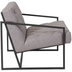 Flash Furniture Hercules Madison Series Retro Light Gray Leathersoft Tufted Lounge Chair