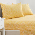 Great Bay Home 4-Piece King Size Floral Print Microfiber Sheet Set | Ultra-Soft, Brushed Bedding Sheets & Pillowcases | Wrinkle