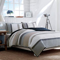 Nautica - Queen Quilt, Cotton Reversible Bedding, Home Decor For All Seasons (Tideway Tan/Grey, Queen)