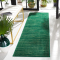 Safavieh Vision Collection Runner Rug - 22 x 16, Dark Green, Modern Ombre Tonal Chic Design, Non-Shedding & Easy Care, Ideal f