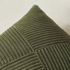Topfinel 26X26 Inches Euro Pillow Shams Set Of 2 Olive Green Corduroy Decorative Throw Pillow Covers For Bedroom Living Room, Wi