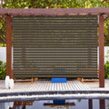 Patio Paradise Shades Roll Up Outdoor 5 Wx5.5 H Roller Shade Exterior Patio Blinds for Outside Porch Deck Balcony Pergola Carp