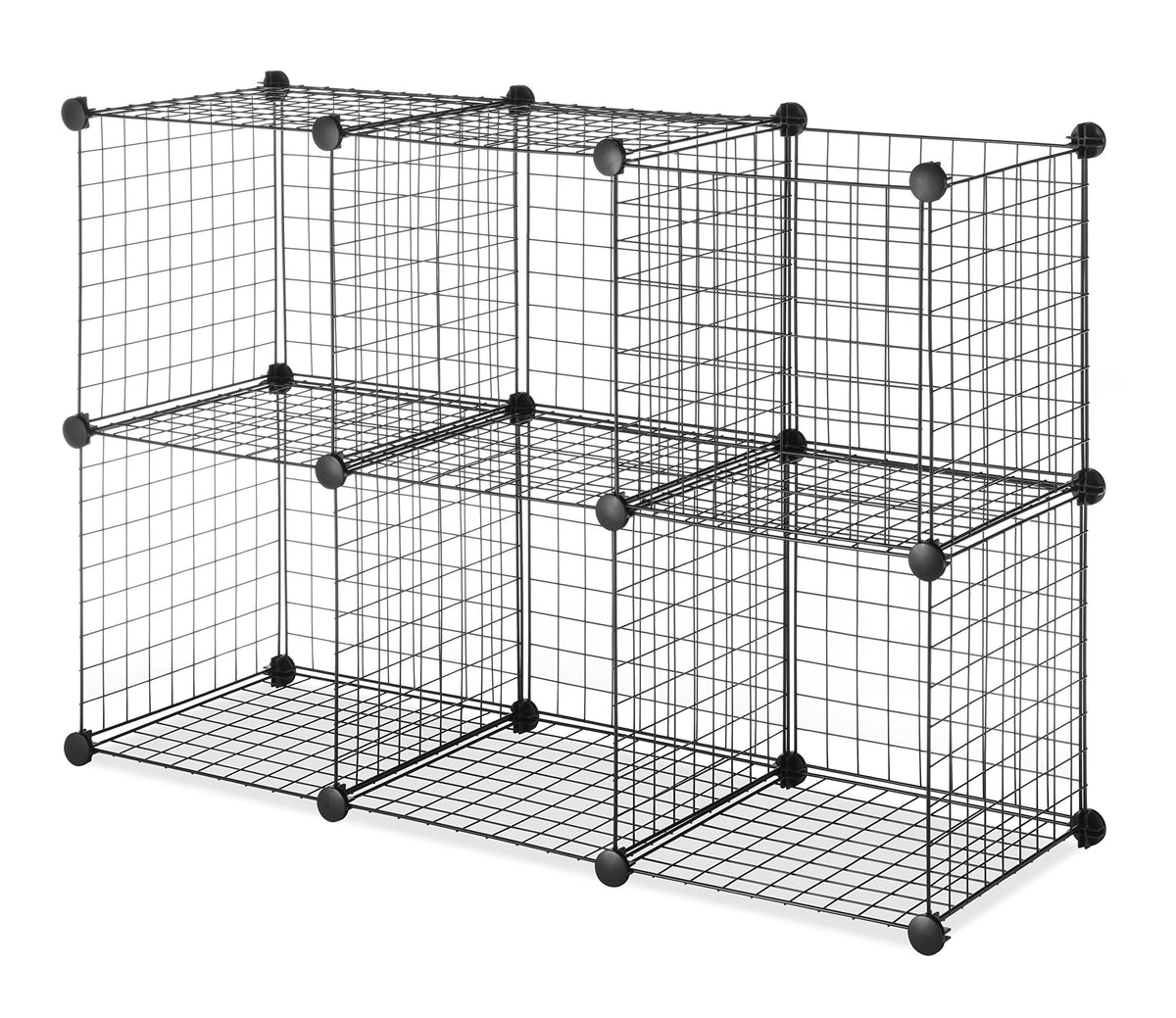 Wire Storage Cubes Set 4 Black