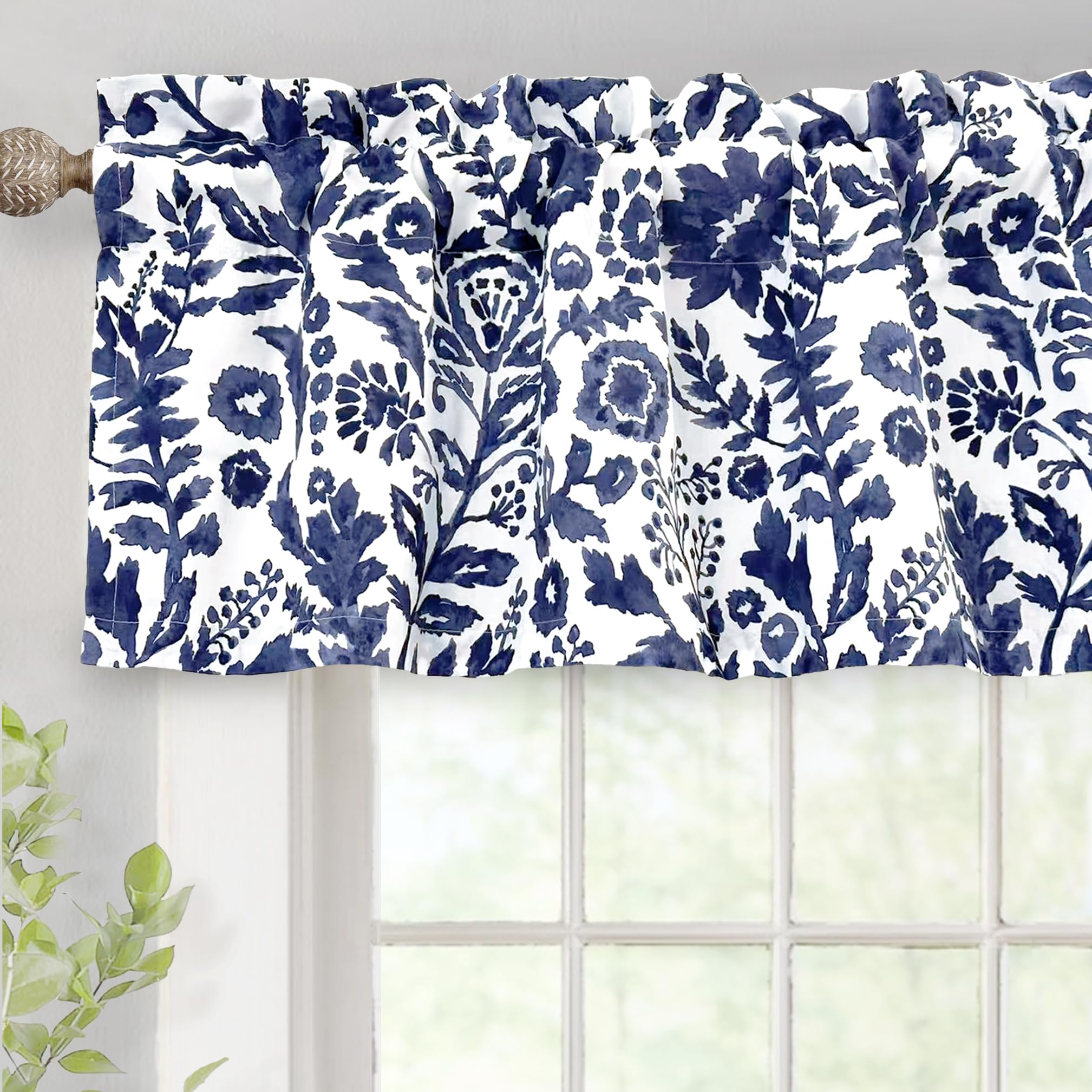 Driftaway Julia Lined Valance Double Layer Thermal Insulated Room Darkening Blackout Valances 3 Inch Rod Pocket Window Valance F