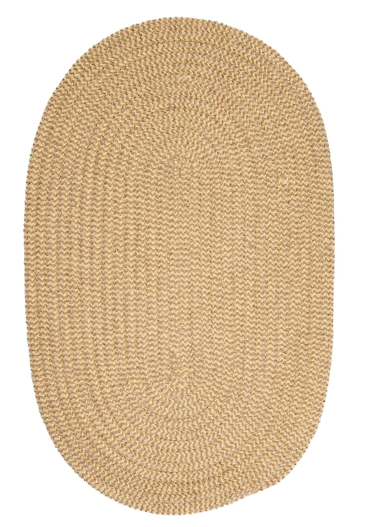 Softex Check Round Rug, 8-Feet, Pale Banana Check