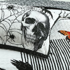 Marcielo 3 Pcs Halloween Themed Quilt Bedspread Set - Cozy And Spooky Pumpkin And Ghost Pattern Me500 (Halloween, Queen)