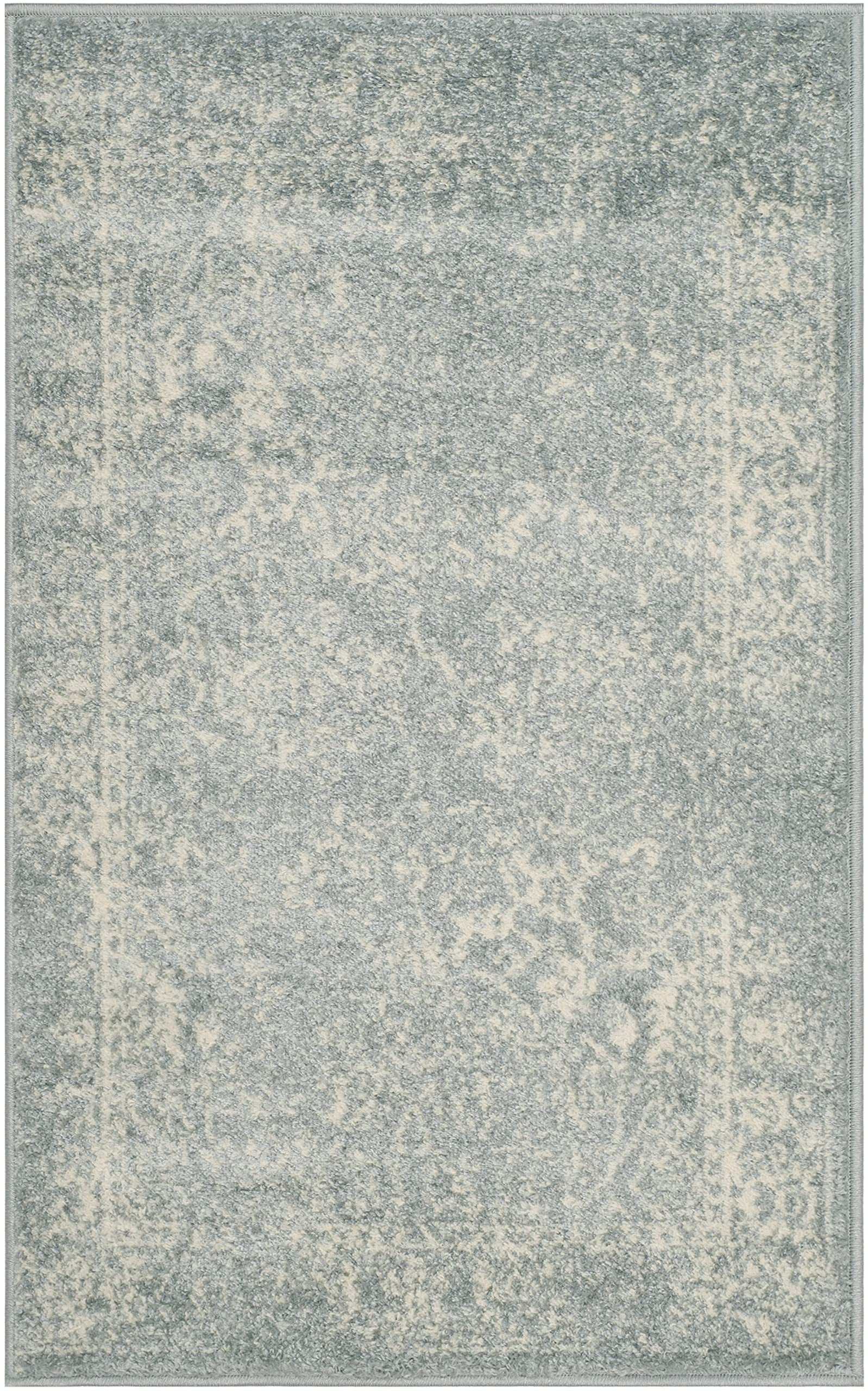 SAFAVIEH Adirondack Collection Accent Rug - 26 x 4, Slate & Ivory, Oriental Distressed Design, Non-Shedding & Easy Care, Ideal