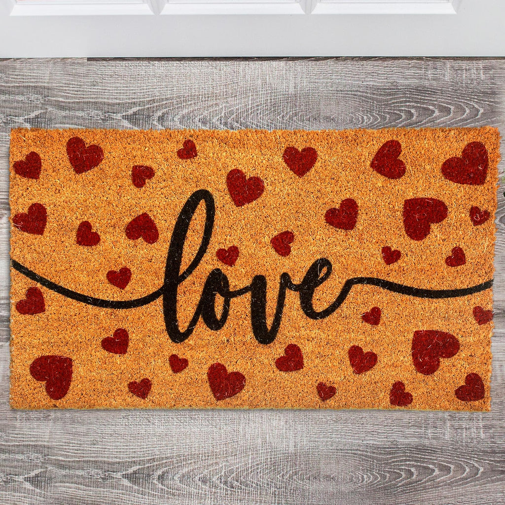 Ceenna Summer Ladybug Welcome Doormat Ladybug Coir Doormat With Non Slip Backing Summer Mat Front Porch Rugs For Home Entrance A