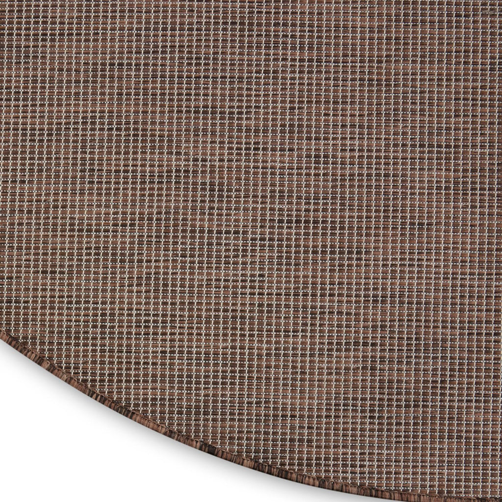 Nourison Positano Indoor/Outdoor Natural 6' X Round Area Rug, Easy Cleaning, Non Shedding, Bed Room, Living Room, Dining Room, Backyard, Deck, Patio (6 Round)