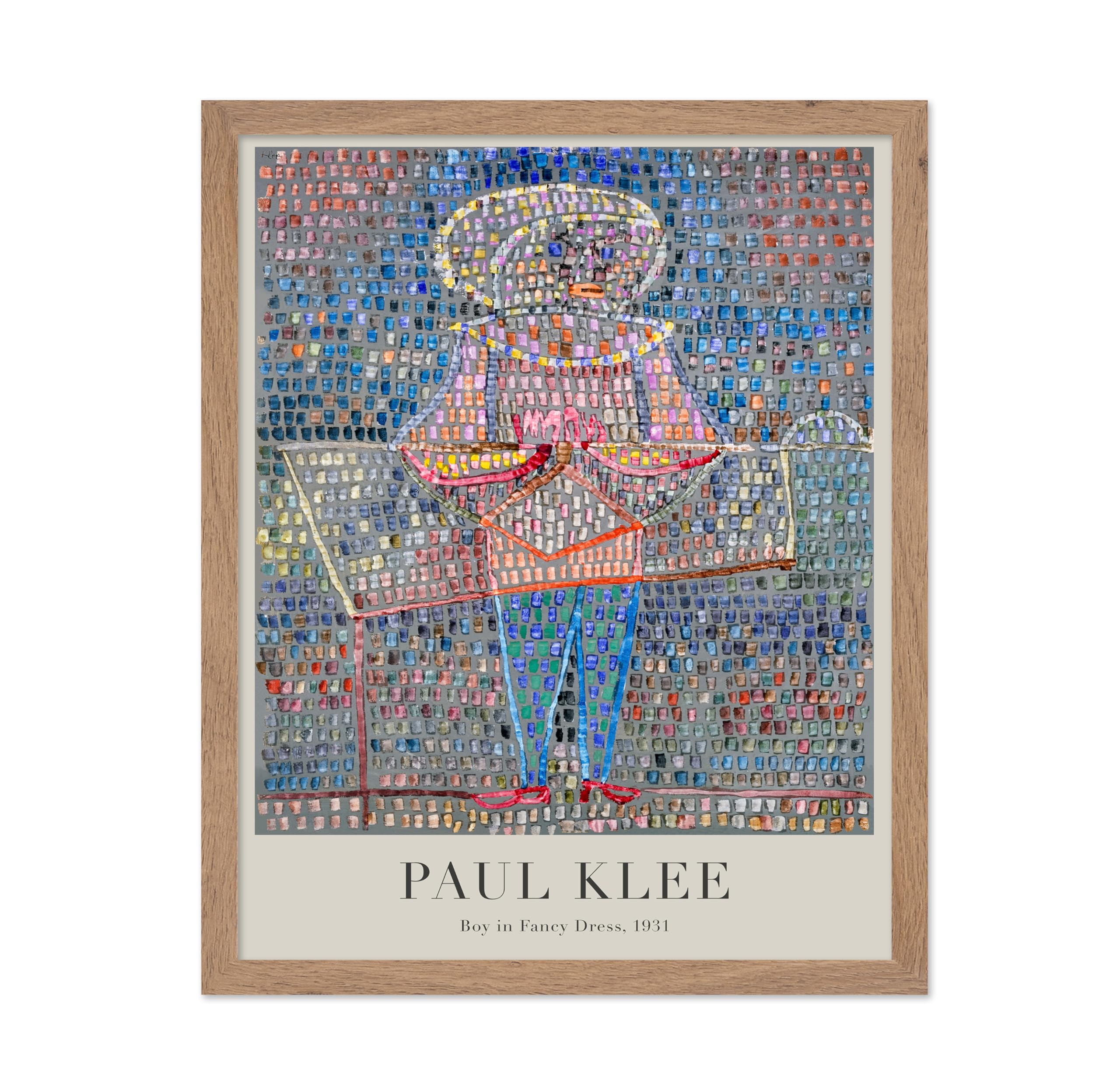 Poster Master Vintage Paul Klee Poster - Retro Boy in Fancy Dress Painting Print - Watercolor Art - Gift for Him, Her, Parents -