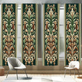 Ambesonne Leafy Art Window Curtains Pack of 2, Modern Illustration of Baroque Leaves with Pastel Tones Victorian, Lightweight Se