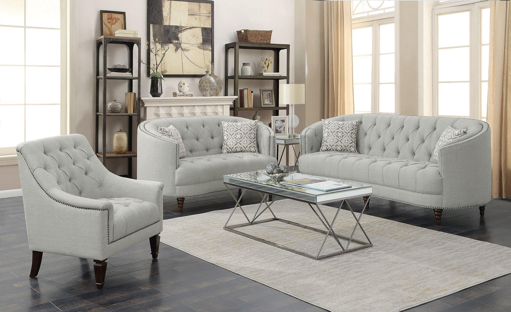 Coaster Avonlea 3-Piece Sofa Set, Grey