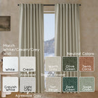 Panelsburg Modern Farmhouse Curtains For Living Room,Back Tab Hooks Pleated Farm House Style Blackout Vintage Curtains For Dinin