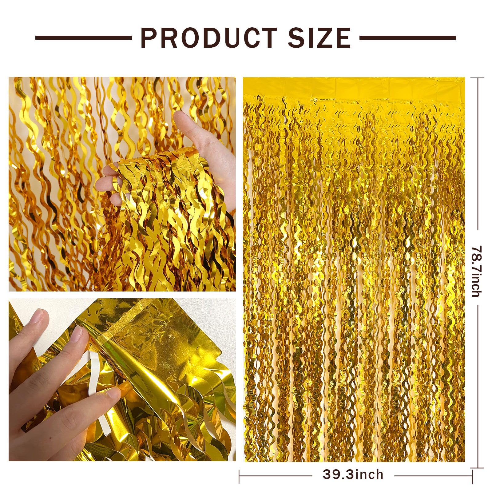 Gold Backdrop Curtains, Gold Birthday Decorations, Gold Wall Decor, Baby Shower Decorations, Bachelorette Party Decorations, Ann