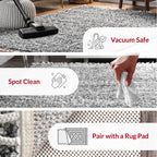 Nuloom Brooke Shag Tasseled Area Rug - 2X12 Runner Shag Rug Casual Grey/Ivory Rugs For Living Room Bedroom Dining Room Nursery E