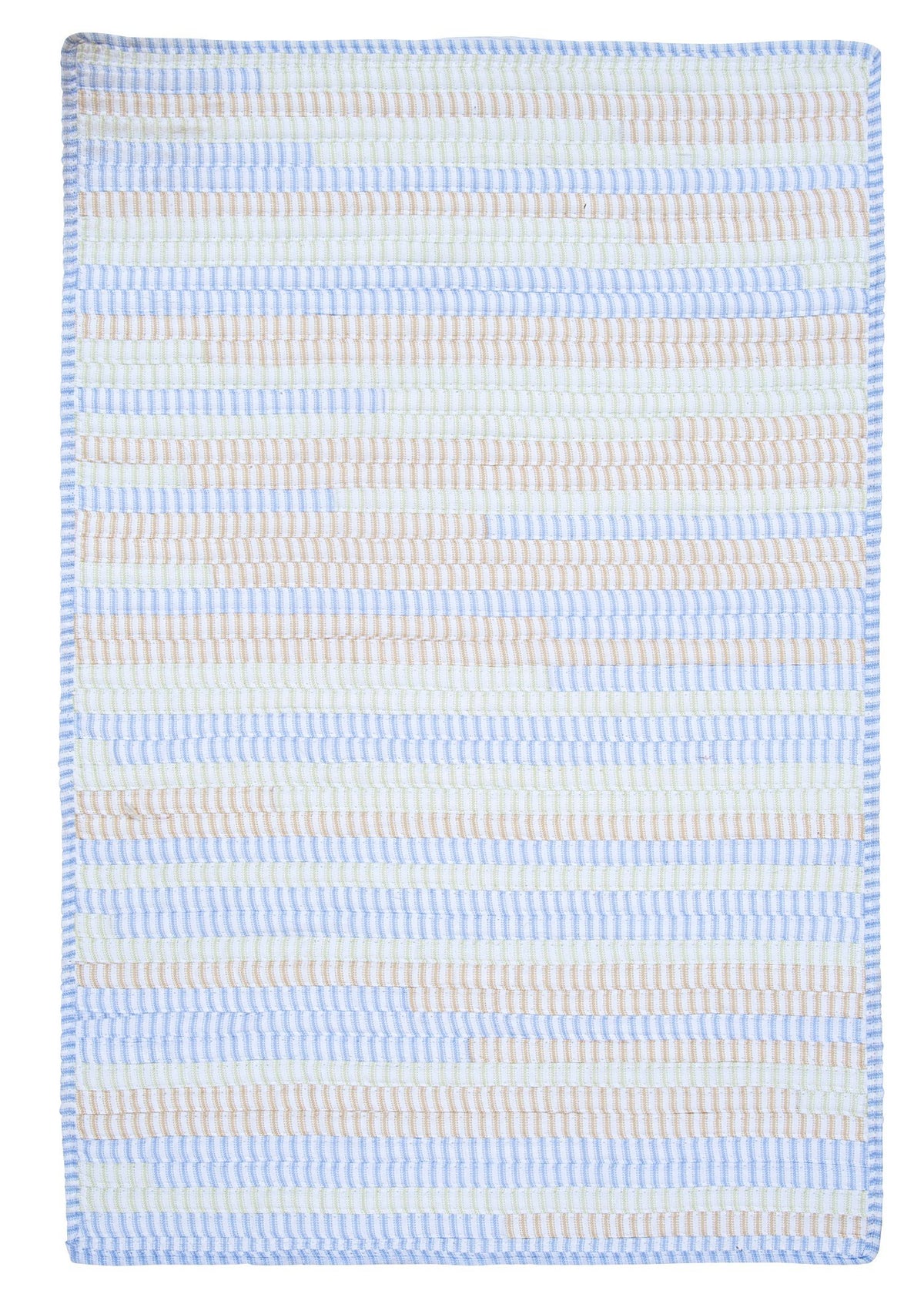 Ticking Stripe Rect Area Rug, 2 By 8-Feet, Starlight