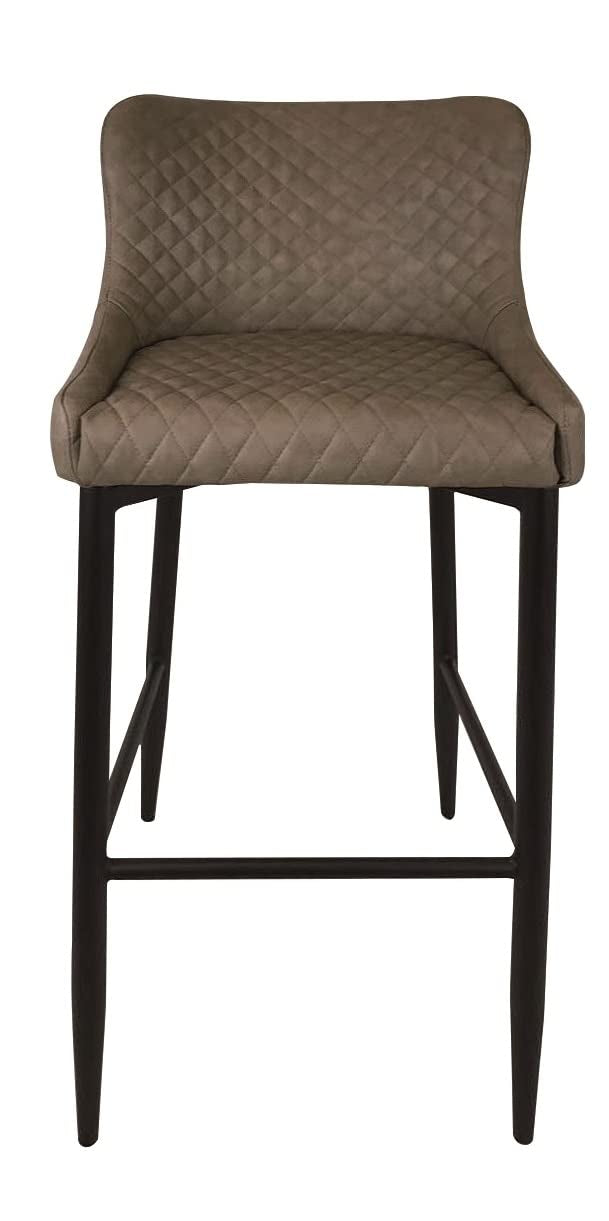 Contemporary Upholstered Barstool With Tufted Seat, Set Of 2