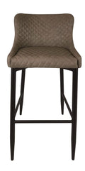 Contemporary Upholstered Barstool With Tufted Seat, Set Of 2