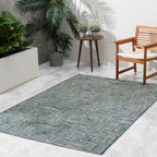 Fh Home Outdoor Rug - Waterproof Easy To Clean Stain Resistant - Patio Indoor Outdoor Porch Deck Balcony Entryway - Geometric Mo