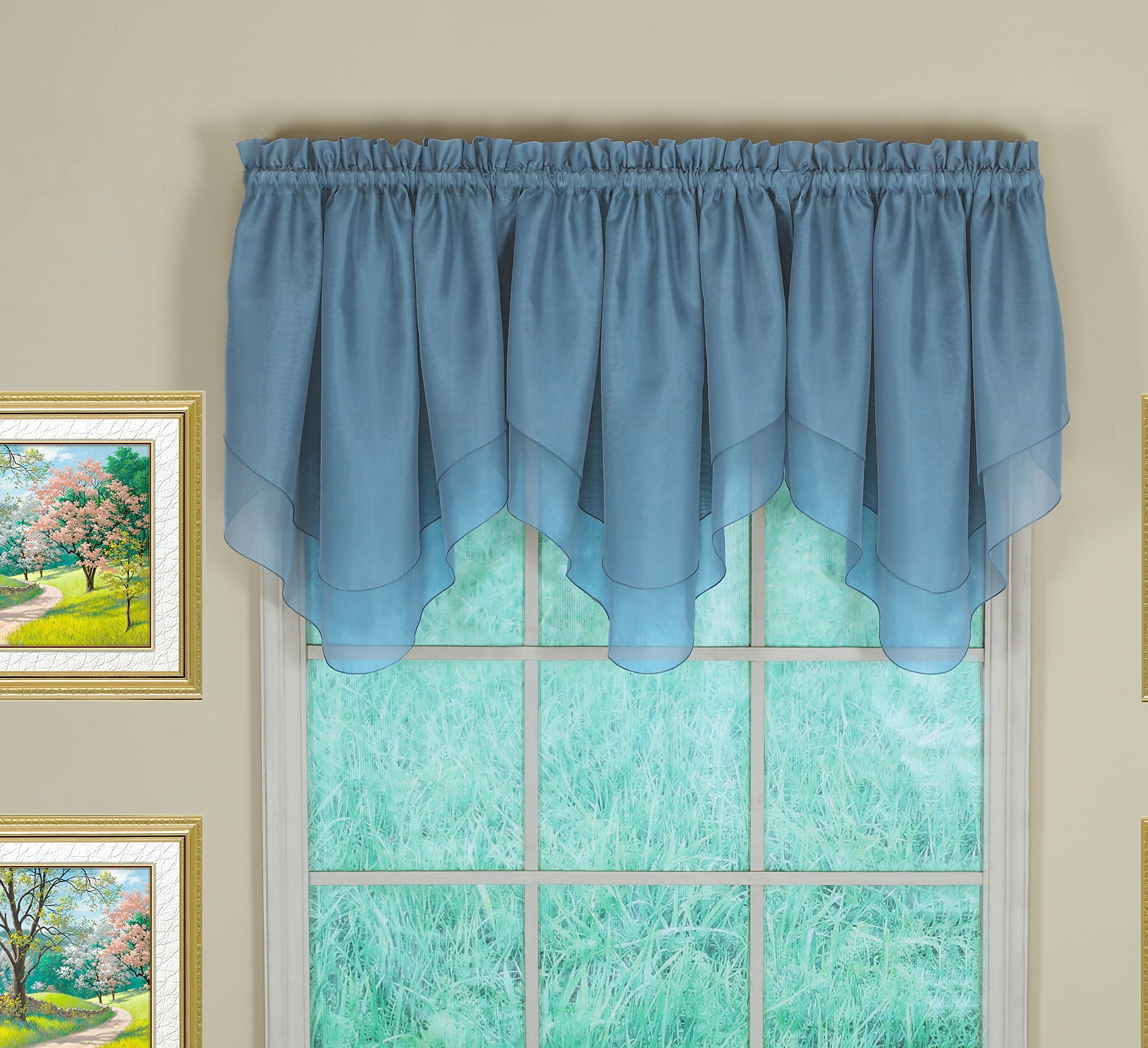 Today'S Curtain Emelia Original Voile Ascot 25', Wedge Blue, 40' W X 25' L
