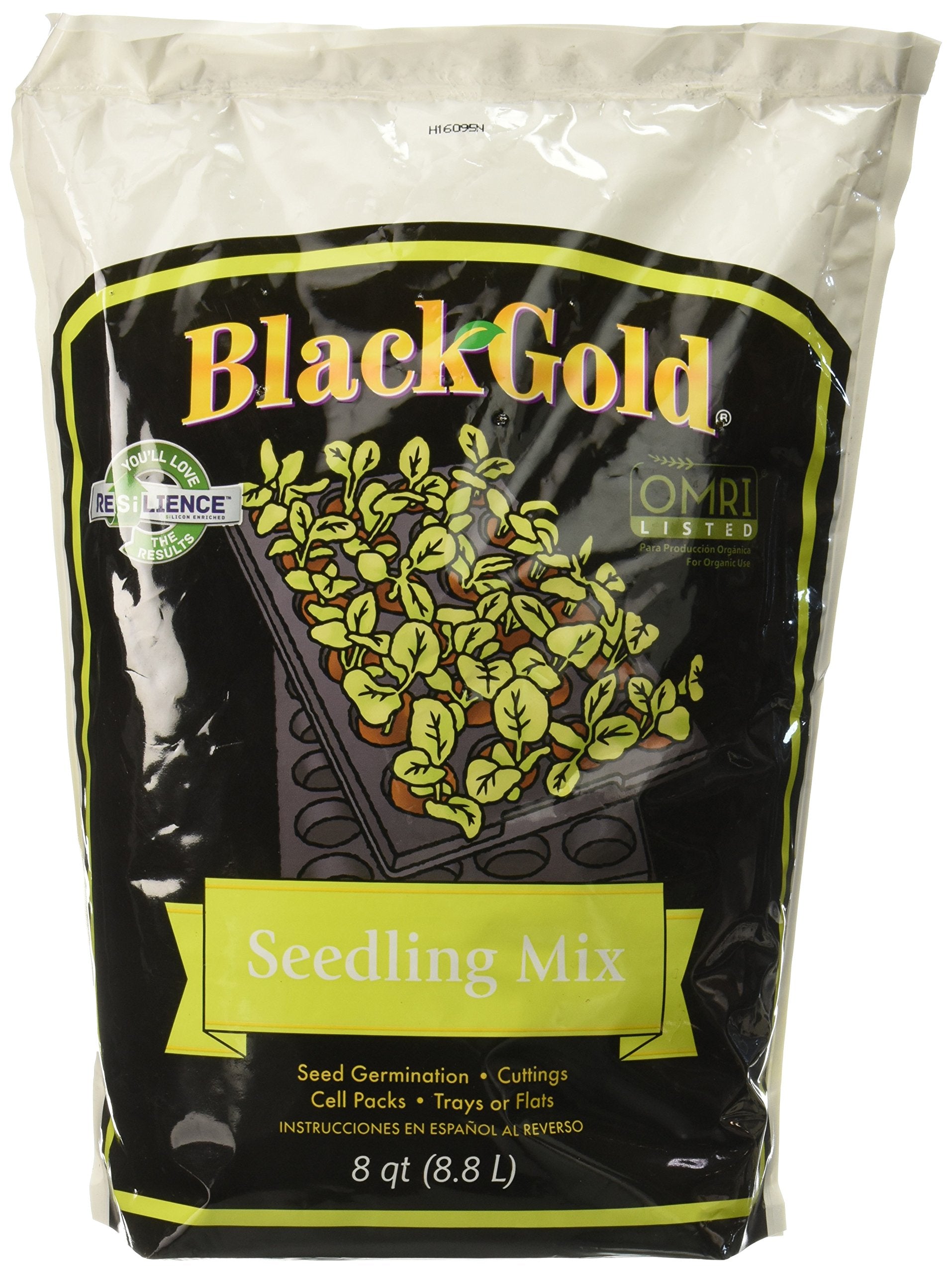 Sun Gro Horticulture 8-Quart Black Gold 1311002 Seedling Mix, Ba