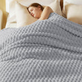 Bedsure Queen Blanket For Bed - Super Soft, Cozy Blankets For Women, Cute Fleece Gifts For Girls, Cloudy Gray, 90X90 Inches