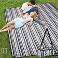 Wickerland Picnic Blankets Extra Large Outdoor - Beach Blanket Waterproof Sandproof With Shoulder Strap, Machine Washable, Picni