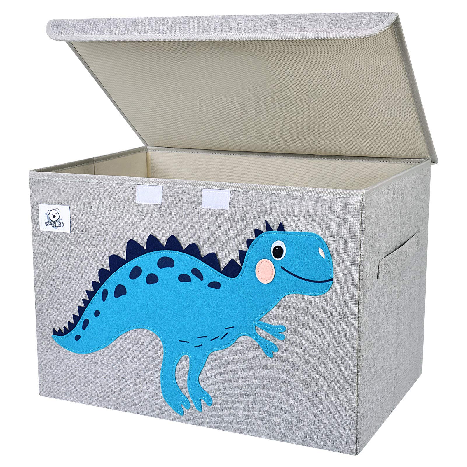 CLCROBD Foldable Large Kids Toy Chest with Flip-Top Lid, Collapsible Fabric Animal Toy Storage Organizer/Bin/Box/Basket/Trunk fo