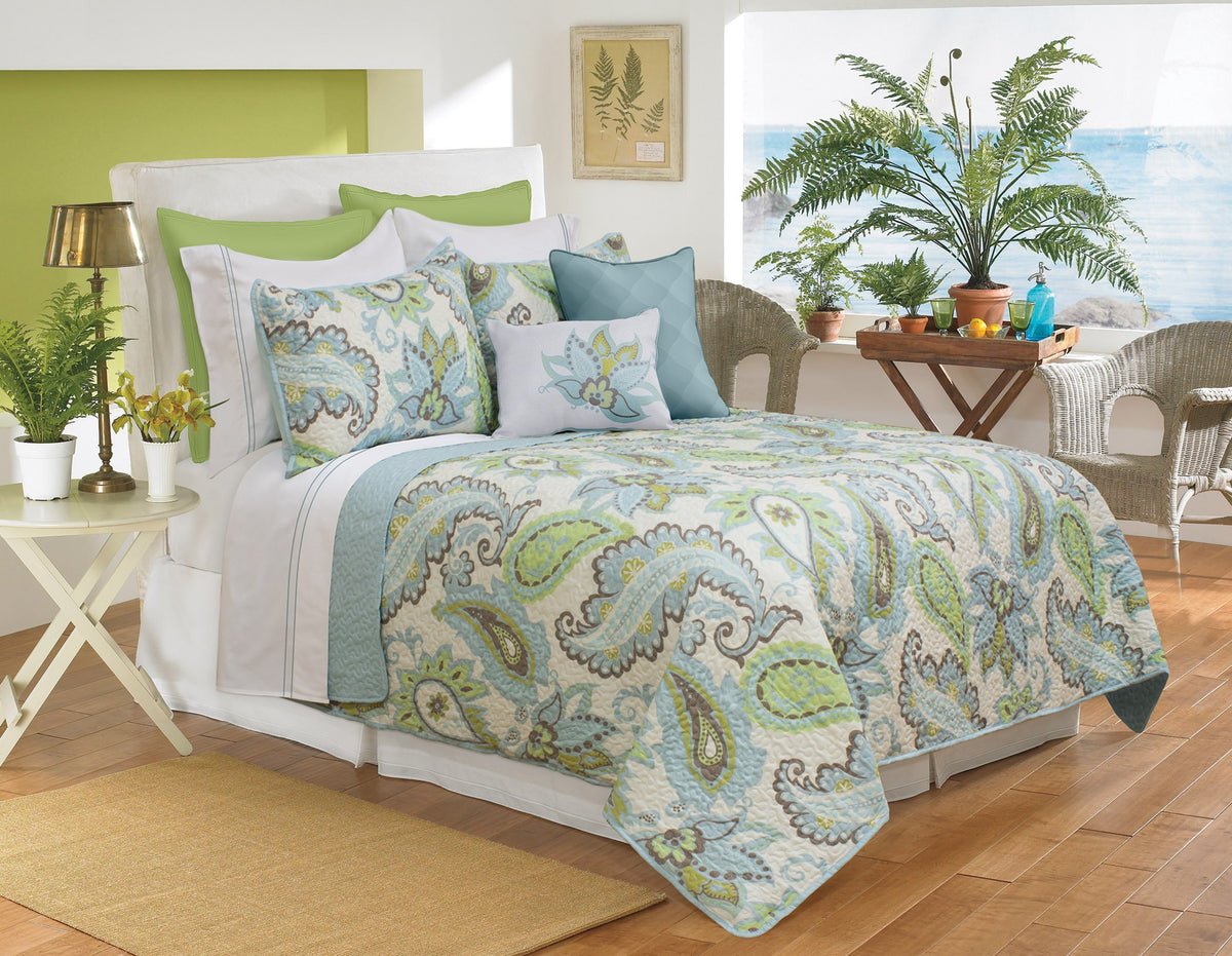 Printed Paisley Quilt Set  Full/Queen