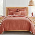 Levtex Home - Mills Waffle - Twin/Twin Xl Quilt Set - Adobe Cotton Waffle - Quilt Size (68 X 86In.), Sham Size (26 X 20In.)