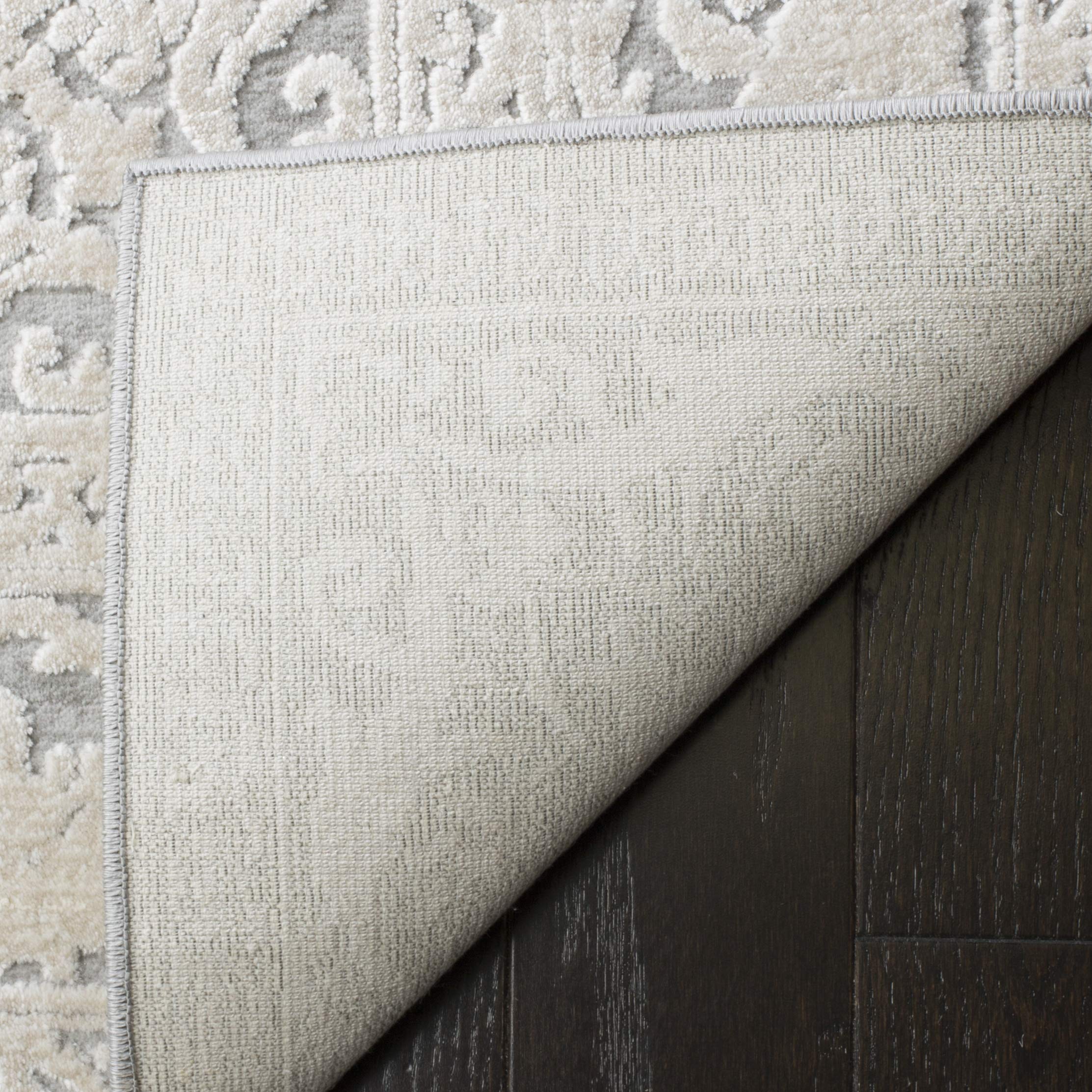 Safavieh Reflection Collection Accent Rug - 2'3'' X 4', Light Grey & Cream, Vintage Distressed Design, Non-Shedding & Easy Care,