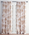 Maison d' Hermine 100% Cotton Curtain Ramage Red Two Panel Curtains for Living Rooms Bedrooms Offices Tailored with a Rod Pocket