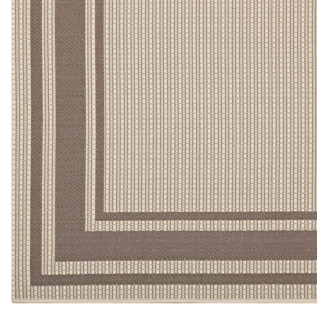 Modway Rim Solid Border 8X10 Indoor And Outdoor In Light And Dark Beige