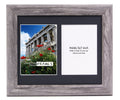 CreativePF 2 Opening Driftwood Picture Frame with Glass to hold 5 by 7 inch Photographs including 10x12-inch Black Mat Collage