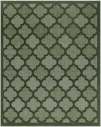 Nourison Easy Care Modern Indoor/Outdoor Green 8' X 10' Area Rug, Easy Cleaning, Non Shedding, Bed Room, Living Room, Dining Room, Backyard, Deck, Patio (8X10)