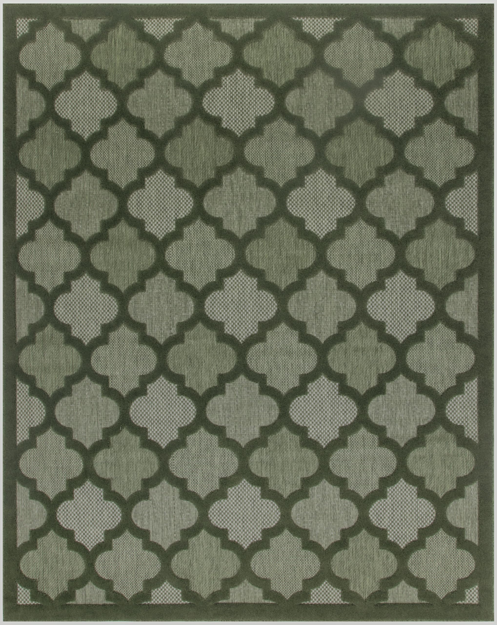 Nourison Easy Care Modern Indoor/Outdoor Green 8' X 10' Area Rug, Easy Cleaning, Non Shedding, Bed Room, Living Room, Dining Room, Backyard, Deck, Patio (8X10)