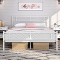 Yaheetech Queen Size Platform Bed Frame with Arrow Design Headboard, 13 Inches Metal Mattress Foundation for Storage, No Box Spr