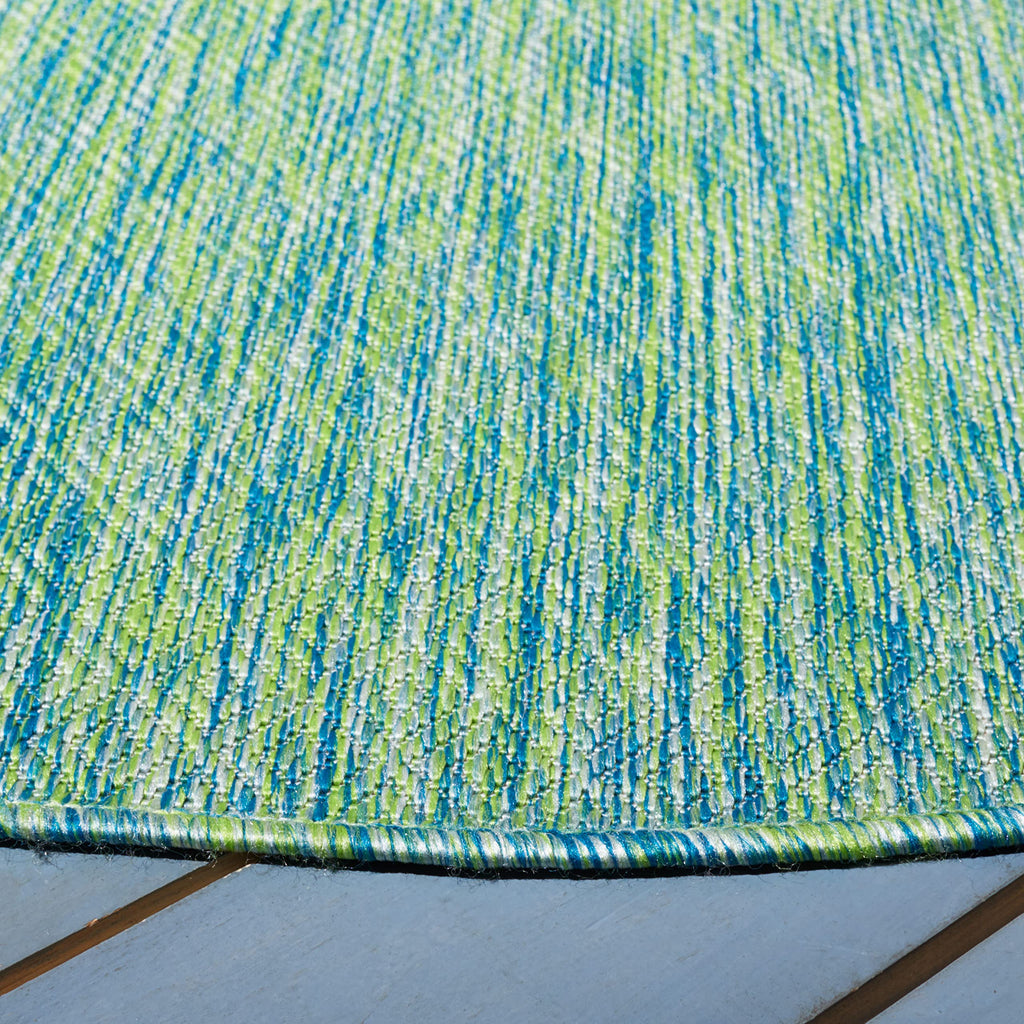 Safavieh Courtyard Collection 6'7' Round Green/Blue Cy8521 Indoor/ Outside Waterproof Easy Cleansingpatio Backyard Mudroom Area Mat