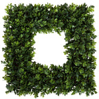 Pure Garden Artificial Boxwood Wreath for Spring, Summer, Winter, or Fall, 16.5-Inch, Green