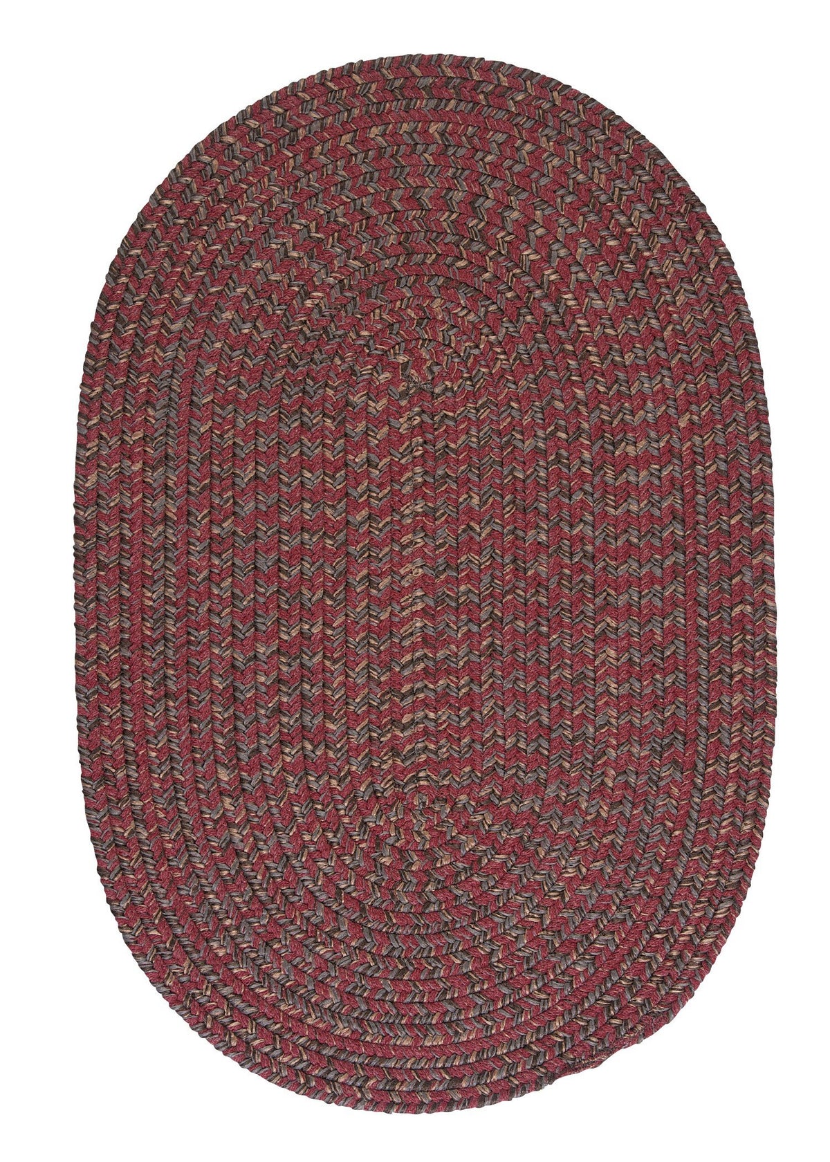 Hayward Oval Area Rug, 2 By 4-Feet, Berry