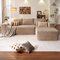 Ovios 104' Cloud Sectional Couch With L-Shape Chaise,Modern Modular Sofa With Deep Seat, Upholstered Couches For Living Room Bedroom,No Assembly Required, Camel (Corduroy Fabric)
