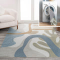 JONATHAN Y WSH301A-5 Algae Abstract Glam Botanical Machine-Washable Area Rug, Coastal, Modern, Transitional, Kids & Novelty for 