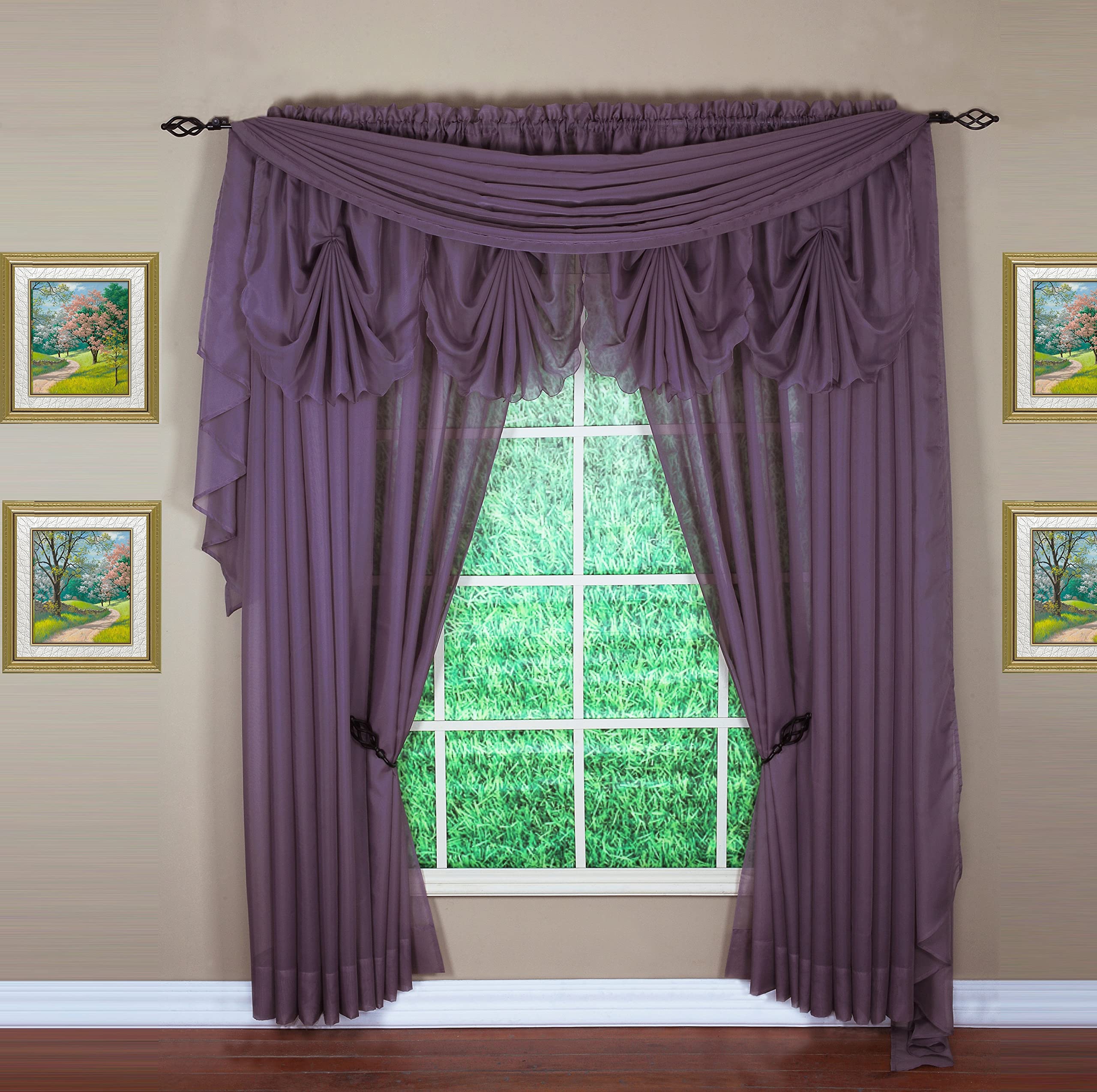Today'S Curtain Emelia Original Voile Panel 95', Amethyst, 60' W X 95' L